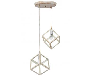 Heronia KYVOS NEW 2/L WHITE-BRONZE PENDEL ΚΡΕΜΑΣΤΟ PLASTIC