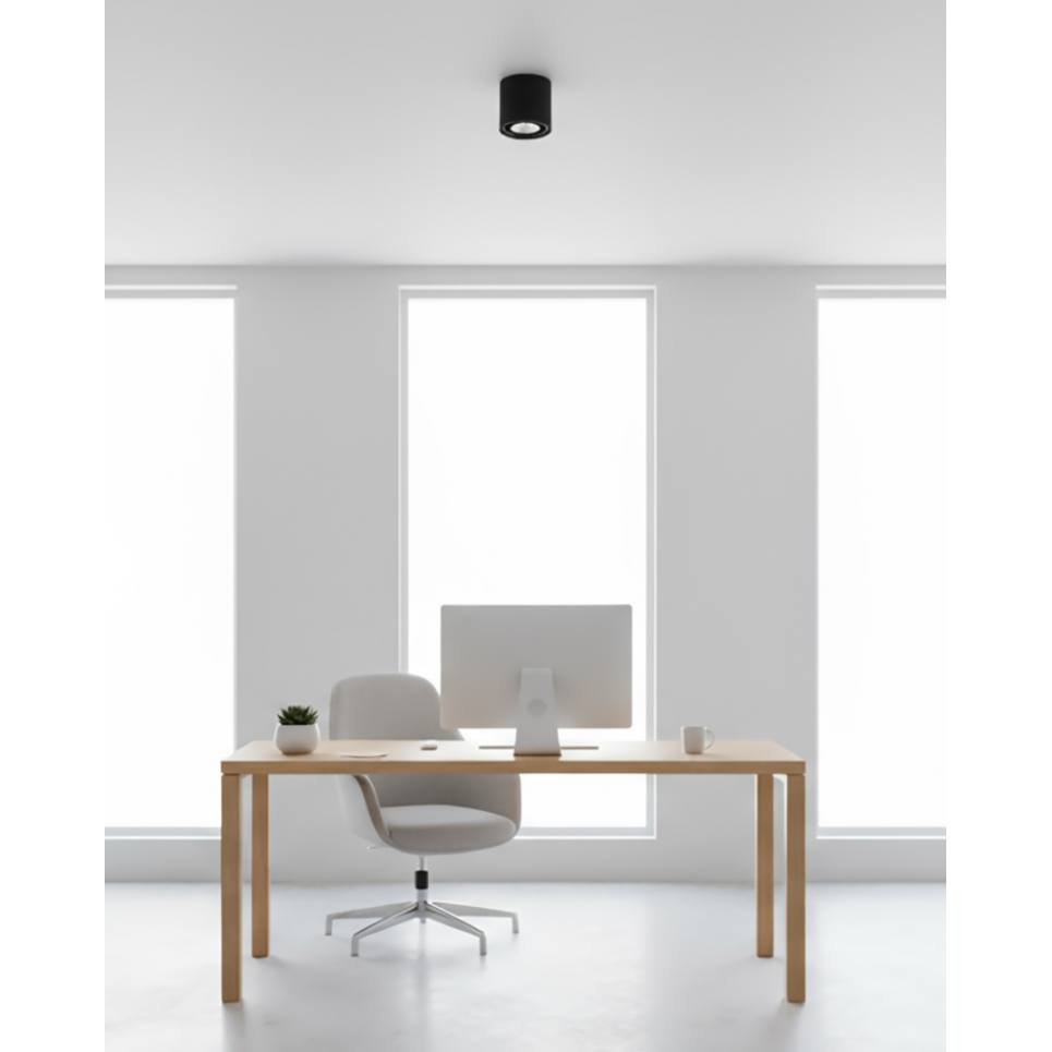 Heronia Φωτιστικό Οροφής CH-80CE BLACK εξωτερικού χώρου