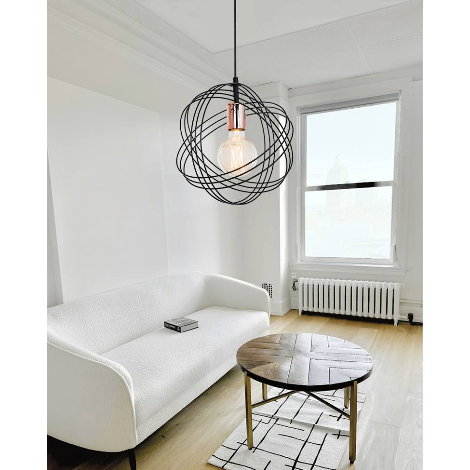 Heronia SATURNO BLACK 1/L  Μοντέρνο φωτιστικό