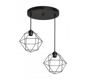 Heronia DM-03PENDEL 3/L BLACK ΚΡΕΜΑΣΤΟ ΑΝΙΣΟΠΕΔΟ ΠΟΛΥΓΩΝΟ ΜΕΤΑΛΛΙΚΟ