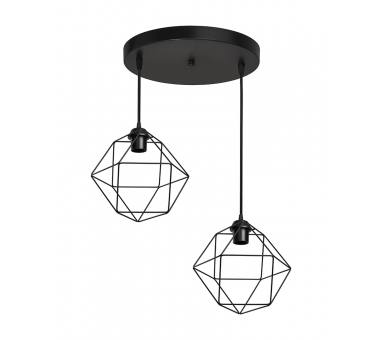 Heronia DM-03PENDEL 3/L BLACK ΚΡΕΜΑΣΤΟ ΑΝΙΣΟΠΕΔΟ ΠΟΛΥΓΩΝΟ ΜΕΤΑΛΛΙΚΟ