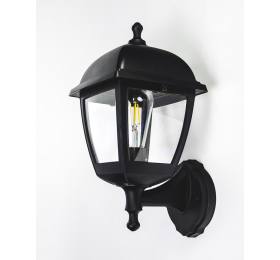 Heronia LP-240 BLACK ΦΑΝΑΡΙ UP-DOWN ΤΕΤΡΑΓΩΝΟ ΠΛΑΣΤΙΚΟ