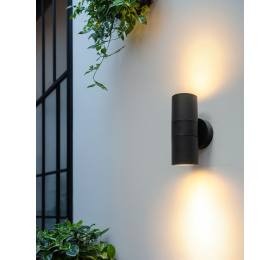 Heronia CH-02 BLACK GU10 PLASTIC 2/L UP-DOWN ΣΠΟΤ