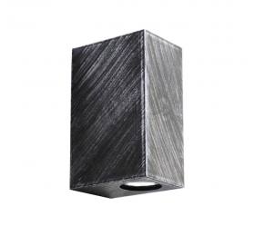 Heronia C-042 SILVER 2/L UP-DOWN ΣΠΟΤ ΤΕΤΡΑΓΩΝΟ 2XGU10