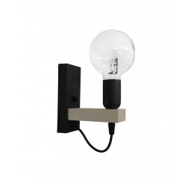 Heronia E/27AP FLAT BLACK ΑΠΛΙΚΑ ΞΥΛ.ΝΤΟΥΙ