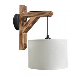 Heronia HKF-01AP WOOD ΛΕΥΚΟ/ΚΡΕΜ-ΚΑΜΜΕΝΟ ΑΠΛΙΚΑ Ε/27 ΞΥΛΟ-ΑΜΠΑΖΟΥΡ