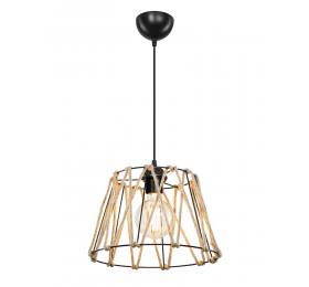 Heronia HAVANA 1L BARREL Φ20 ΚΡΕΜΑΣΤΟ ΜΕΤΑΛΛΙΚΟ-ΣΧΟΙΝΙ Ε/27