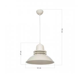 Heronia ΚΡΕΜΑΣΤΟ VINTAGE ΠΥΡΟΦΑΝΙ ΜΕΤΑΛΛΙΚΟ ZOE 1/L CREAM  Ε/27