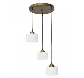 Heronia DRUM/14 PENDEL 3/L WHITE-GOLD ΚΡΕΜΑΣΤΟ