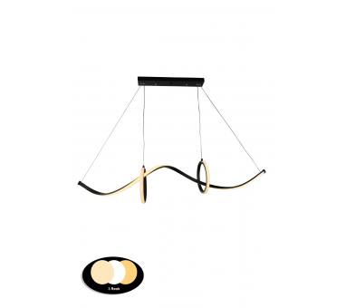 Heronia ZEUS BLACK LED ΚΡΕΜΑΣΤΟ 44W