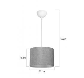 Heronia HKP-04 ΓΚΡΙ Φ22 1/L ΚΡΕΜΑΣΤΟ ΑΜΠΑΖΟΥΡ ΚΥΛΙΝΔΡΟΣ