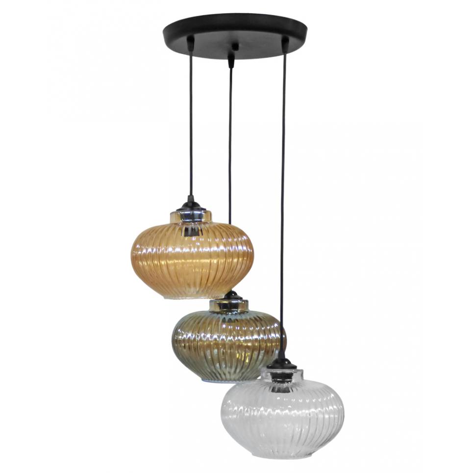 Heronia RIGATO 3/L PENDEL BLACK-TRICOLORE ΚΡΕΜΑΣΤΟ