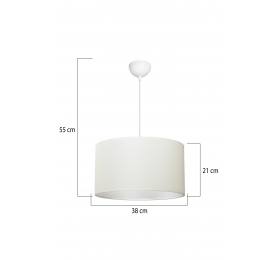 Heronia HKP-01 ΛΕΥΚΟ/ΚΡΕΜ Φ40 1/L ΚΡΕΜΑΣΤΟ ΑΜΠΑΖΟΥΡ ΚΥΛΙΝΔΡΟΣ