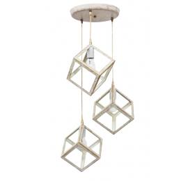 Heronia KYVOS NEW 3/L PENDEL WHITE-BRONZE ΚΡΕΜΑΣΤΟ PLASTIC