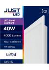 JUST LED LED Panel Backlight 40watt Τετράγωνο 3CCT D:595x595mm (260604010)