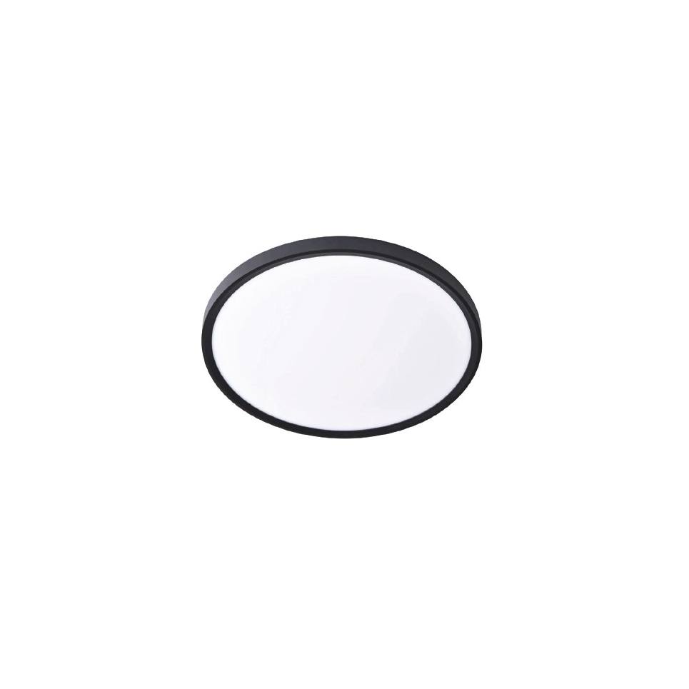 Inlight Πλαφονιέρα οροφής LED 60W 3CCT (by switch on base) σε μαύρη απόχρωση D:75x2,5cm (42036-AA-Black)