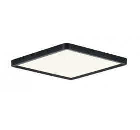 InLight Πλαφονιέρα οροφής LED 40W 3CCT (by switch on base) από μαύρο μέταλλο  D:50cm (42045-Black)