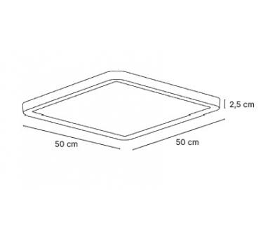 InLight Πλαφονιέρα οροφής LED 40W 3CCT (by switch on base) από μαύρο μέταλλο  D:50cm (42045-Black)