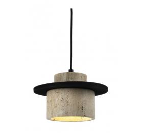 InLight Κρεμαστό φωτιστικό γκρι από travertine marble 1XΕ27 D:20 x 12cm (4095)