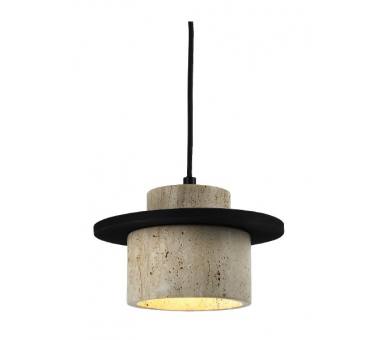 InLight Κρεμαστό φωτιστικό γκρι από travertine marble 1XΕ27 D:20 x 12cm (4095)