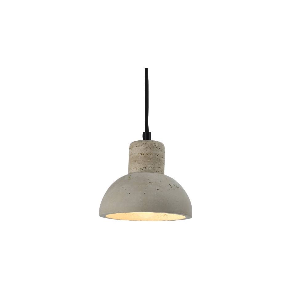 InLight Κρεμαστό φωτιστικό γκρι από travertine marble 1XΕ27 D:15 x 12.5cm (4094)