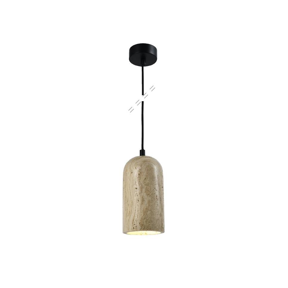 InLight Κρεμαστό φωτιστικό γκρι από travertine marble 1XΕ27 D:10 x 19cm (4089)