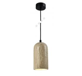 InLight Κρεμαστό φωτιστικό γκρι από travertine marble 1XΕ27 D:10 x 19cm (4089)