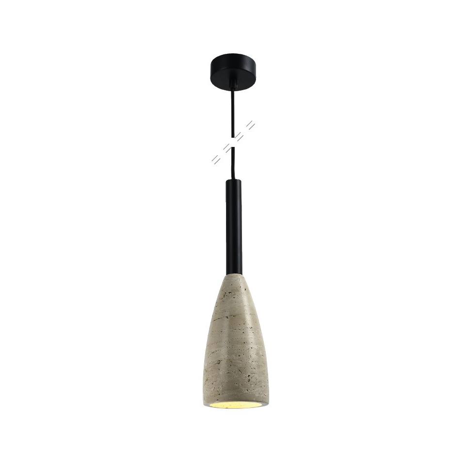 InLight Κρεμαστό φωτιστικό γκρι από travertine marble 1XΕ27 D:10 x 35cm (4091)