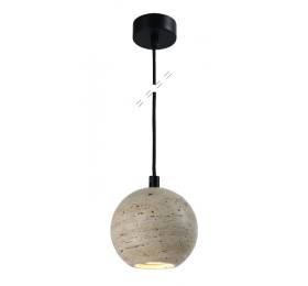 InLight Κρεμαστό φωτιστικό γκρι από travertine marble 1XGU10 D:11 x 11cm (4087)
