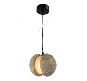 InLight Κρεμαστό φωτιστικό γκρι από travertine marble 1XG9 D:13 x 14cm (4092)