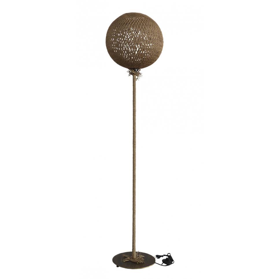 Heronia SILK-02 FLOOR LAMP ROPE NATUR-UT-BR ΟΡΘΟΣΤΑΤΗΣ ΣΧΟΙΝΙ