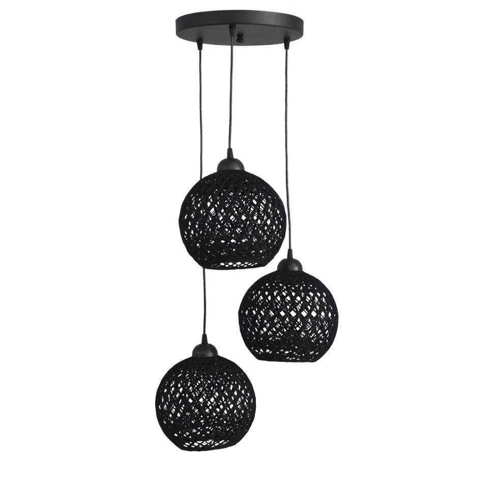 Heronia SILK/3L PENDEL BL-BLACK ΚΡΕΜΑΣΤΟ