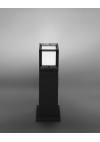 Heronia D-266 BLACK ΕΔΑΦΟΥΣ ΤΕΤΡΑΓΩΝΟ ΠΛΑΣΤΙΚΟ 16x16x70cm