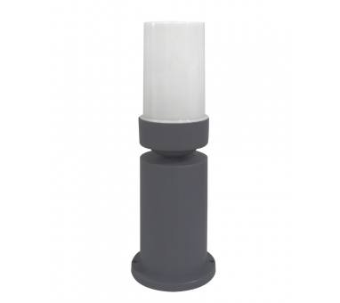 Heronia D-271 GREY ΕΔΑΦΟΥΣ ΚΥΛΙΝΔΡΙΚΟ OPAL ΣΚΕΤΟ ΠΛΑΣΤΙΚΟ 12x35cm