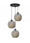 Heronia GL-5010 PENDEL 3/L BL-FUME BALL ΚΡΕΜΑΣΤΟ