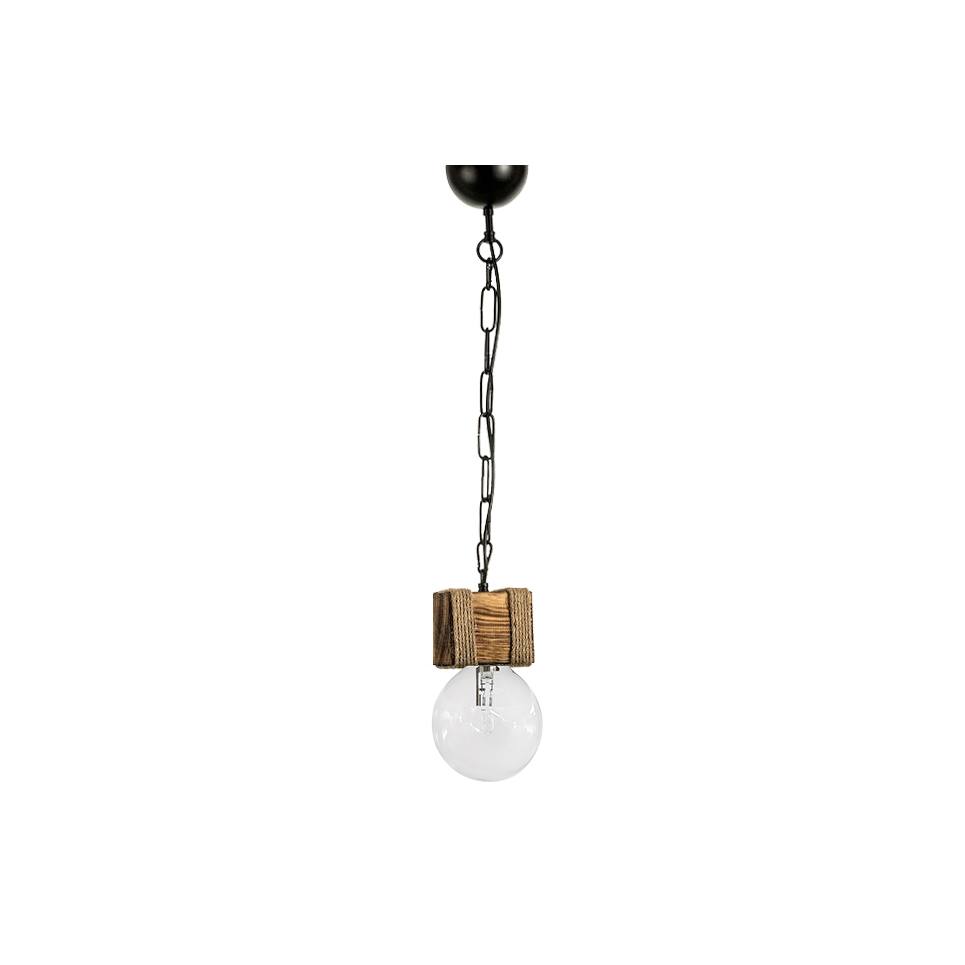 Heronia UT-8X8 1L ΔΟΚΑΡΙ WOOD-CHAIN ΚΡΕΜΑΣΤΟ ΧΩΝΕΥΤΑ ΝΤΟΥΙ Ε/27