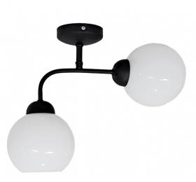 Heronia S-20AP OPAL 2/L BLACK-WHITE ΑΠΛΙΚΑ METAL-GLASS