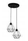 Heronia DM-02 PENDEL 2/L BLACK ΚΡΕΜΑΣΤΟ ΑΝΙΣΟΠΕΔΟ ΔΙΑΜΑΝΤΙ