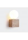 InLight Επιτοίχιο φωτιστικό γκρι από travertine marble 1XG9 D:10 x 20cm (43063)