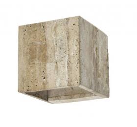 InLight Επιτοίχιο φωτιστικό γκρι από travertine marble 1XG9 D:12 x 12cm (43064)