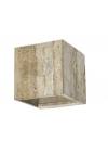 InLight Επιτοίχιο φωτιστικό γκρι από travertine marble 1XG9 D:12 x 12cm (43064)