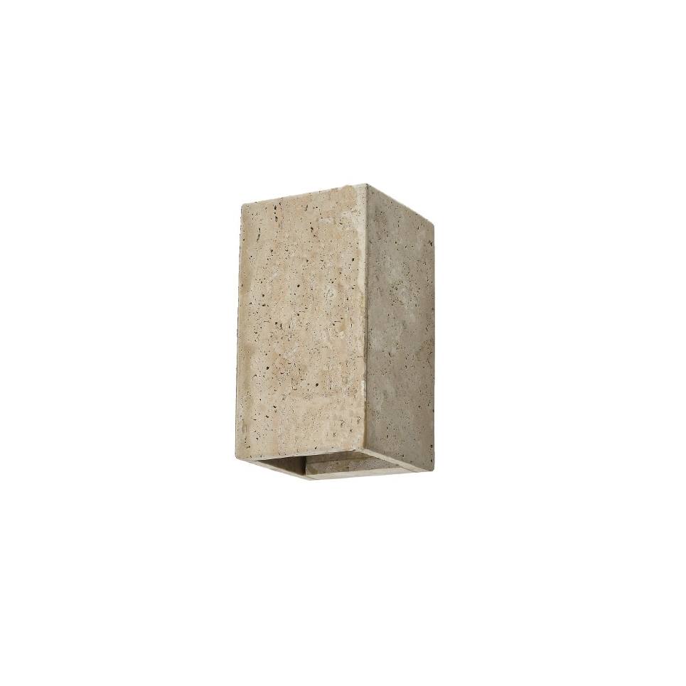 InLight Επιτοίχιο φωτιστικό γκρι από travertine marble 2XG9 D:9 x 16cm (43065)