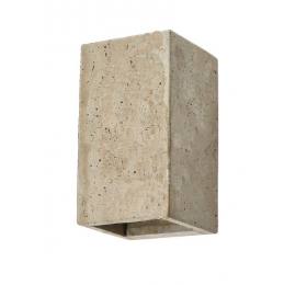 InLight Επιτοίχιο φωτιστικό γκρι από travertine marble 2XG9 D:9 x 16cm (43065)