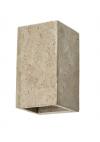 InLight Επιτοίχιο φωτιστικό γκρι από travertine marble 2XG9 D:9 x 16cm (43065)