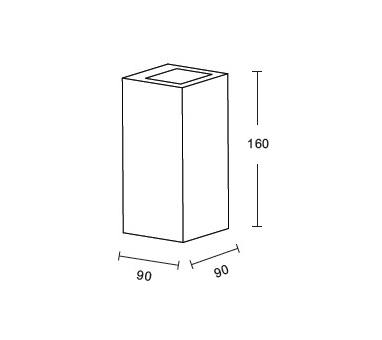 InLight Επιτοίχιο φωτιστικό γκρι από travertine marble 2XG9 D:9 x 16cm (43065)