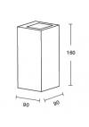 InLight Επιτοίχιο φωτιστικό γκρι από travertine marble 2XG9 D:9 x 16cm (43065)