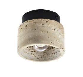 InLight Πλαφονιέρα οροφής γκρι από travertine marble 1XE27 D:12cm (42046)
