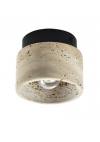 InLight Πλαφονιέρα οροφής γκρι από travertine marble 1XE27 D:12cm (42046)