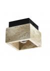 InLight Πλαφονιέρα οροφής γκρι από travertine marble 1XE27 D:12cm (42047)