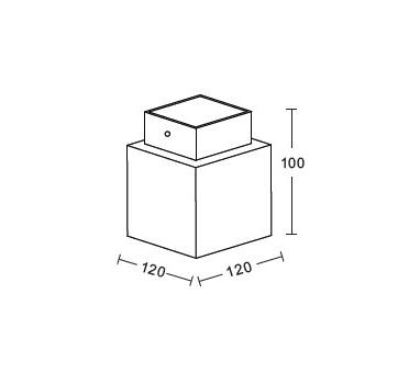 InLight Πλαφονιέρα οροφής γκρι από travertine marble 1XE27 D:12cm (42047)
